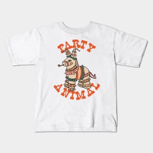 Party Animal: Cinco De Mayo Donkey Pinata Kids T-Shirt